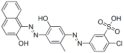 CAS#: 64349-27-5, 2-Chloro-5-[[5-Hydroxy-4-[(2-Hydroxy-1-Naphthyl)Azo]-o-Tolyl]Azo]Benzenesulphonic Acid