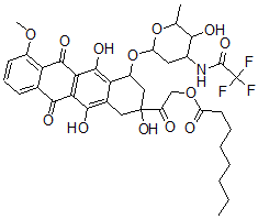 CAS 登录号：64376-45-0， 三氟乙酰基阿霉素-14-辛酸酯