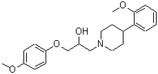 CAS#: 646455-96-1, 1-(4-Methoxyphenoxy)-3-[4-(2-methoxyphenyl)-1-piperidinyl]-2-propanol