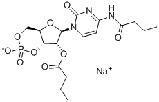 CAS 登录号:64649-87-2, N-(1-氧代丁基)-胞苷环 3',5'-(氢磷酸酯) 2'-丁酸酯