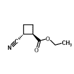 CAS 登录号：64652-33-1， 乙基(1R,2R)-2-氰基环丁烷羧酸酯