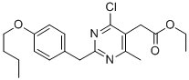 CAS#: 64678-08-6, 2-((4-Butoxyphenyl)Methyl)-4-Chloro-6-Methy-5-Pyrimidineacetic Acid Ethyl Ester