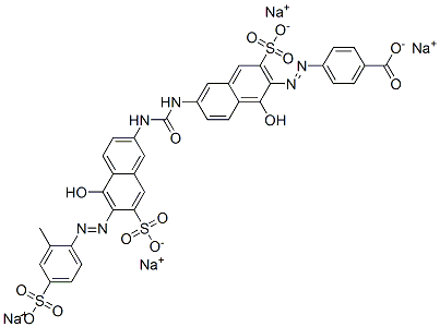 CAS#: 65072-27-7, Tetrasodium 4-[[1-Hydroxy-6-[[[[5-Hydroxy-6-[(2-Methyl-4-Sulphonatophenyl)Azo]-7-Sulphonato-2-Naphthyl]Amino]Carbonyl]Amino]-3-Sulphonato-2-Naphthyl]Azo]Benzoate