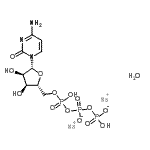 CAS 登录号：652154-13-7， 钠5'-O-[羟基({[(羟基膦酸)氧基]磷酸基}氧基)磷酰]胞苷水合物(2:1:1)