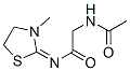 CAS 登录号：65400-81-9， 2-乙酰氨基-N-(3-甲基噻唑烷-2-亚基)乙酰胺