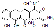 CAS 登录号：6543-77-7， 6-脱氧-4-差向土霉素