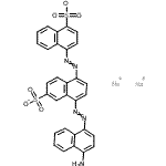 CAS 登录号：6548-25-0， 二钠4-({4-[(4-氨基-1-萘基)偶氮]-6-磺酸-1-萘基}偶氮)-1-萘磺酸酯