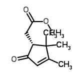 CAS 登录号：656824-93-0， 甲基[(1R)-2,2,3-三甲基-5-氧代-3-环戊烯-1-基]乙酸酯
