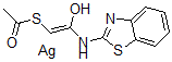 CAS 登录号：65761-23-1， 2-(2-巯基乙酰氨基)苯并噻唑基乙酸酯银盐