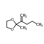 CAS 登录号：65818-23-7， 2-甲基-2-(1-戊烯-2-基)-1,3-二氧戊环