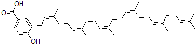 CAS 登录号:65848-03-5, 3-六异戊烯基-4-羟基苯甲酸