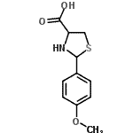CAS#: 65884-40-4, 2-(4-Methoxyphenyl)-1,3-thiazolidine-4-carboxylic acid