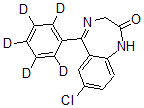 CAS 登录号：65891-80-7， 7-氯-1,3-二氢-5-(苯基-D5)-2H-1,4-苯并二氮杂卓-2-酮