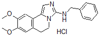 CAS 登录号：65988-73-0， N-苄基-8,9-二甲氧基-5,6-二氢咪唑并[5,1-a]异喹啉-3-胺盐酸盐