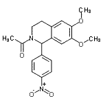 CAS#: 66040-42-4, 1-[6,7-Dimethoxy-1-(4-nitrophenyl)-3,4-dihydro-2(1H)-isoquinolinyl]ethanone