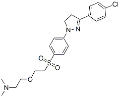 CAS#: 6608-80-6, 2-[2-[[4-[3-(4-Chlorophenyl)-4,5-Dihydro-1H-Pyrazol-1-Yl]Phenyl]Sulphonyl]Ethoxy]Ethyl(Dimethyl)Amine
