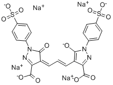 CAS#: 66096-14-8, 4-(3-(3-Carboxy-5-hydroxy-1-(4-sulfophenyl)-1H-pyrazol-4-yl)allylidene)-4,5-dihydro-5-oxo-1-(4-sulfophenyl)-1H-Pyrazole-3-carboxylic acid dipotassium salt