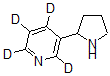 CAS#: 66148-18-3, 5-(2-Pyrrolidinyl)-Pyridine-2,3,4,6-D4