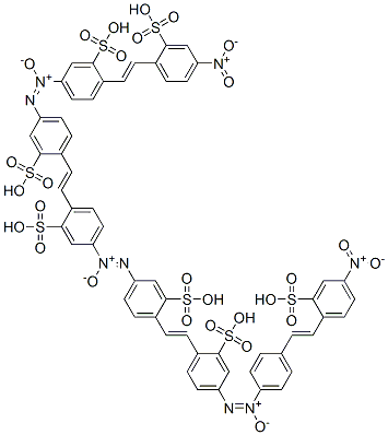 CAS#: 66214-55-9, 5-(2-(4-(2-(4-(2-(4-(2-(4-Nitro-2-sulfophenyl)ethenyl)phenyl)-2-oxidodiazenyl)-2-sulfophenyl)ethenyl)-3-sulfophenyl)-1-oxidodiazenyl)-2-(2-(4-(2-(4-(2-(4-nitro-2-sulfophenyl)ethenyl)-3-sulfophenyl)-2-oxidodiazenyl)-2-sulfophenyl)ethenyl)-Benzenesulfonic acid