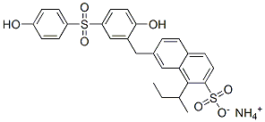 CAS#: 66327-55-7, Ammonium 7-[[2-Hydroxy-5-[(4-Hydroxyphenyl)Sulphonyl]Phenyl]Methyl](1-Methylpropyl)Naphthalene-2-Sulphonate
