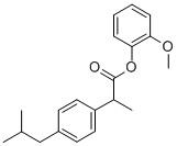 CAS 登录号:66332-77-2, 2-甲氧基苯基 2-(4-异丁基苯基)丙酸酯