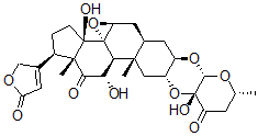 CAS#: 66419-08-7, 14-Hydroxy-3beta,2alpha-[[(2S,6R)-Tetrahydro-3,5-Dihydroxy-6-Methyl-4-Oxo-2H-Pyran-2,3-Diyl]Bis(Oxy)]-5alpha-Card-20(22)-Enolide