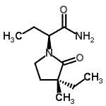 CAS 登录号：664304-69-2， (2S)-2-[(3R)-3-乙基-3-甲基-2-氧代-1-吡咯烷基]丁酰胺