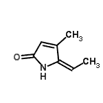 CAS 登录号：664336-22-5， (5E)-5-亚乙基-4-甲基-1,5-二氢-2H-吡咯-2-酮