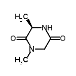 CAS 登录号：66445-41-8， (3R)-1,3-二甲基-2,5-哌嗪二酮