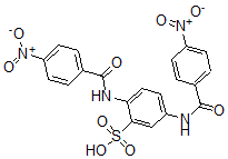 CAS 登录号：6661-57-0， 2,5-二[(4-硝基苯甲酰)氨基]-苯磺酸