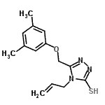 CAS#: 667413-38-9, 4-Allyl-5-[(3,5-dimethylphenoxy)methyl]-4H-1,2,4-triazole-3-thiol