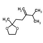 CAS#: 66972-05-2, 2-Methyl-2-(4-methyl-3-methylenepentyl)-1,3-dioxolane