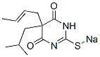 CAS 登录号：67050-02-6， 5-(2-丁烯基)-5-异丁基-2-钠硫基-4,6(1H,5H)-嘧啶二酮