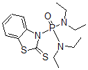 CAS 登录号：67154-33-0， N,N,N',N'-四乙基-P-(2-硫代-1,3-苯并噻唑-3(2H)-基)膦酰二胺