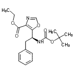 CAS#: 672310-08-6, Ethyl 5-[(1S)-1-({[(2-methyl-2-propanyl)oxy]carbonyl}amino)-2-phenylethyl]-1,3-oxazole-4-carboxylate