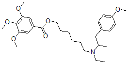 CAS#: 67293-38-3, 3,4,5-Trimethoxybenzoic Acid 6-[Ethyl(4-Methoxy-alpha-Methylphenethyl)Amino]Hexyl Ester