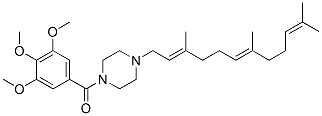 CAS 登录号:67361-33-5, 1-(3,4,5-三甲氧基苯甲酰基)-4-(3,7,11-三甲基-2,6,10-十二碳三烯基)哌嗪