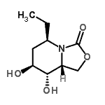 CAS#: 675130-49-1, (5R,7S,8S,8aR)-5-Ethyl-7,8-dihydroxyhexahydro[1,3]oxazolo[3,4-a]pyridin-3-one