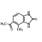 CAS 登录号：67521-00-0， 5-乙酰基-4-甲基-1,3-二氢-2H-苯并咪唑-2-酮