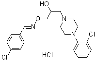 CAS#: 67568-62-1, 4-Chloro-Benzaldehyde O-[3-[4-(2-Chlorophenyl)-1-Piperazinyl]-2-Hydroxypropyl]Oxime Hydrochloride (1:1)