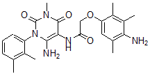 CAS 登录号：676148-81-5， N-[6-氨基-1-(2,3-二甲基苯基)-1,2,3,4-四氢-3-甲基-2,4-二氧代-嘧啶-5-基]-2-(4-氨基-2,3,5-三甲基苯氧基)-乙酰胺