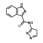 CAS 登录号：677701-95-0， N-(1,3,4-噻二唑-2-基)-1H-吲唑-3-甲酰胺