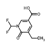 CAS#: 677762-86-6, 1-(Difluoromethyl)-5-ethyl-6-oxo-1,6-dihydro-3-pyridinecarboxylic acid