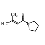 CAS#: 67797-23-3, 3-Methyl-1-(1-pyrrolidinyl)-2-butene-1-thione