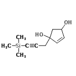 CAS 登录号：678143-40-3， 1-[3-(三甲基硅烷基)-2-丙炔-1-基]-4-环戊烯-1,3-二醇