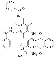 CAS#: 67827-61-6, Sodium 1-Amino-4-[[3,5-Bis[(Benzoylamino)Methyl]-2,4,6-Trimethylphenyl]Amino]-9,10-Dihydro-9,10-Dioxoanthracene-2-Sulphonate