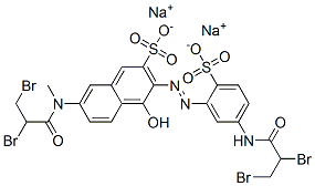 CAS#: 67827-67-2, Disodium 3-[[5-[(2,3-Dibromo-1-Oxopropyl)Amino]-2-Sulphonatophenyl]Azo]-7-[(2,3-Dibromo-1-Oxopropyl)Methylamino]-4-Hydroxynaphthalene-2-Sulphonate