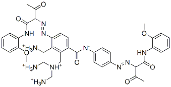 CAS#: 67827-86-5, P,P'-Bis[[1-[(O-Methoxyanilino)Carbonyl]-2-Oxopropyl]Azo]Benzanilide, Tetrakis(Aminomethyl) Derivative