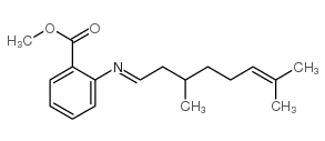 CAS 登录号：67845-42-5， 2-((3,7-二甲基-6-辛烯亚基)氨基)苯甲酸甲酯