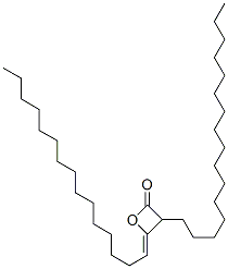 CAS 登录号:67845-95-8, 3-十六烷基-4-十五烷亚基氧杂环丁-2-酮